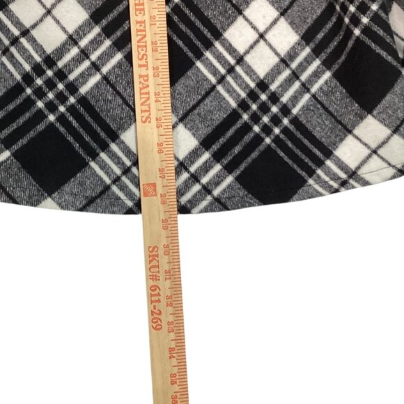 IdealSanXun Black & White Plaid Wool Blend A-Line Skirt With Pockets Size Medium - Picture 6 of 8